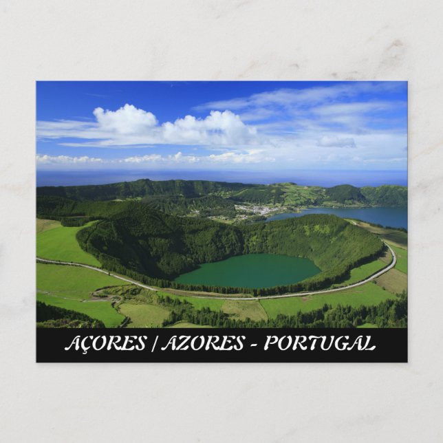 Cartão Postal Sete - cidades Açores (Frente)