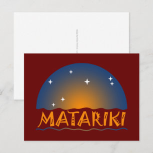 Cartão Postal Sete Irmãs da Nova Zelândia Maori MATARIKI 1b