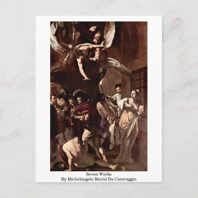Cartão Postal Sete Obras De Michelangelo Merisi Da Caravaggio (Frente)