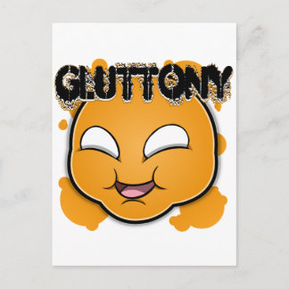 Cartão Postal Sete Sins Rostos - Gluttonia