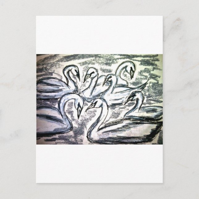 Cartão Postal Sete Swans A Nadação (Frente)