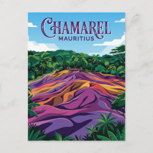Cartão Postal Sete Terras Coloridas Ilhas Maurícias