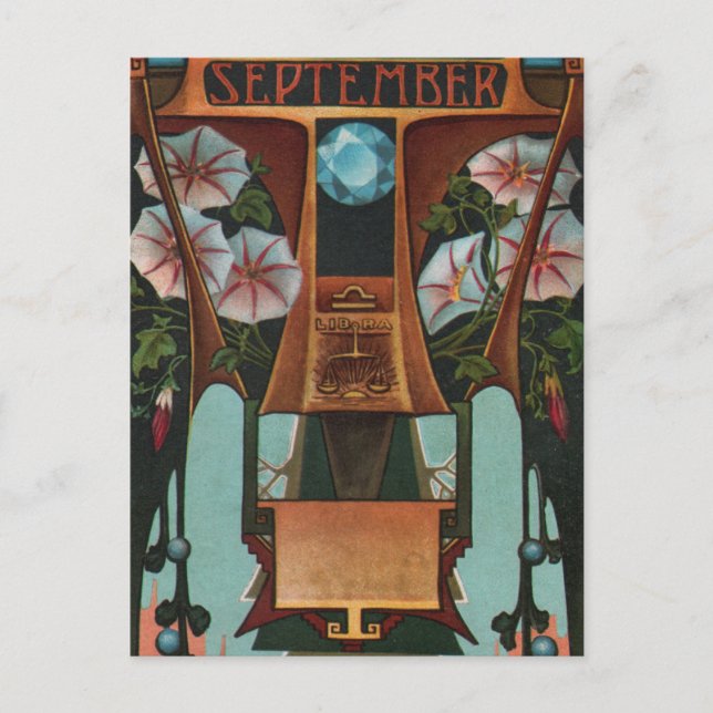 Cartão Postal Setembro - Libra (Frente)