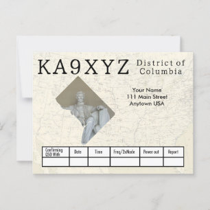 Cartão Postal Seu distrito fotográfico de Columbia Cutout Person