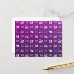 Cartão Postal Seu Logotipo 2 Imagens ou Logotipos Empresariais
