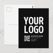 Seu logotipo c/ código QR e texto editáveis