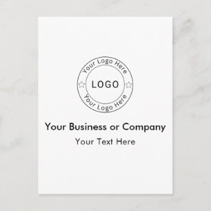 Cartão Postal Seu Logotipo de Negócios Personalizado