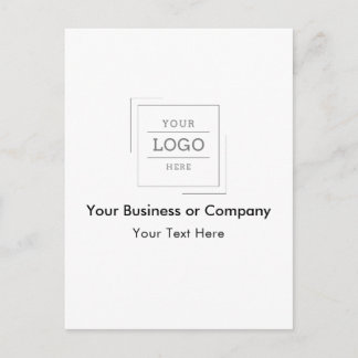 Cartão Postal Seu Logotipo de Negócios Personalizado
