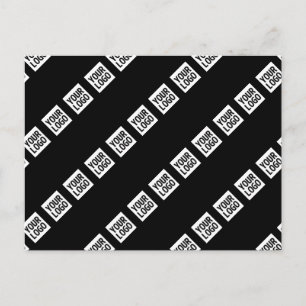 Cartão Postal Seu logotipo, design ou foto em ladrilhos diagonai
