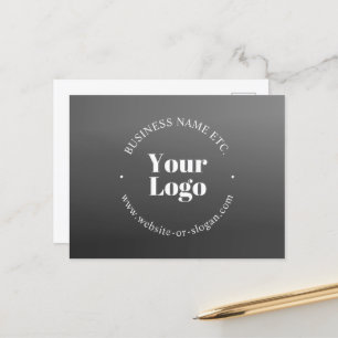 Cartão Postal Seu logotipo ou design de negócios & texto editáve