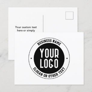 Cartão Postal Seu logotipo ou design de negócios Texto editáve