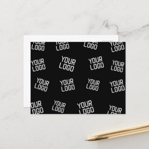 Cartão Postal Seu logotipo ou imagem   Modelo com aparência alea