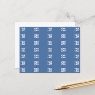 Cartão Postal Seu logotipo ou imagem Padrão de Listras Vertic