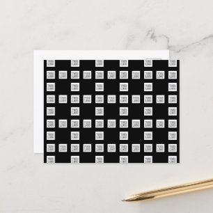 Cartão Postal Seu logotipo ou imagem padrão repetitivo exclusivo