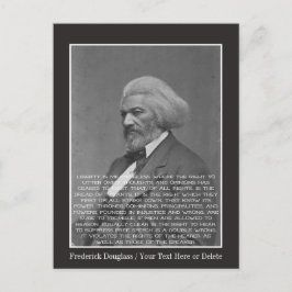 Cartão Postal Seu Texto/Cor Frederick Douglass Histórico Preto