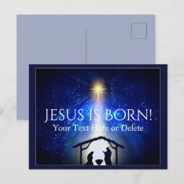 Cartão Postal Seu texto/cor Jesus Natal Natividade