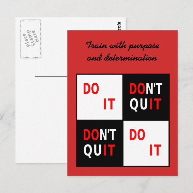 Cartão Postal Seu texto Não Sair do Cartão-Postal motivacional (Frente/Verso)