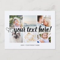 Seu texto personalizado 6 fotos colagem universal