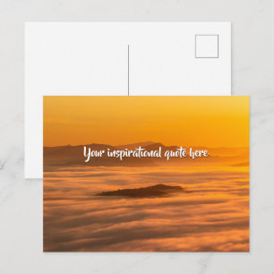 Cartão Postal Seu texto personalizado nascer do sol acima da pai