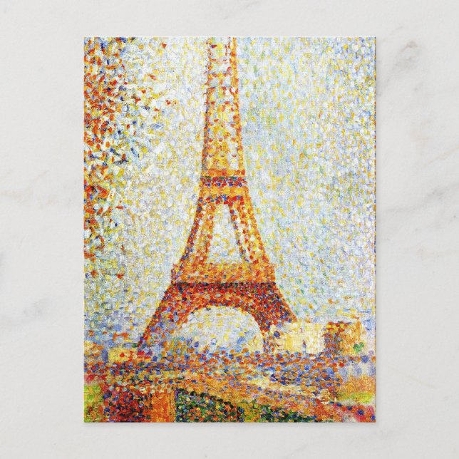 Cartão Postal Seurat: A Torre Eiffel (Frente)