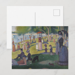 Cartão Postal Seurat Domingo La Grande Jatte Arte Fino