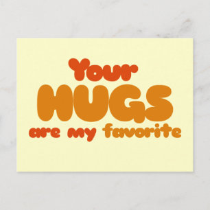 Cartão Postal Seus abraços são meus favoritos