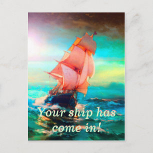 Cartão Postal Seus Navios Entram!
