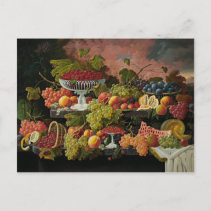 Cartão Postal Severin Roesen - Vida Estática de Dois Níveis co