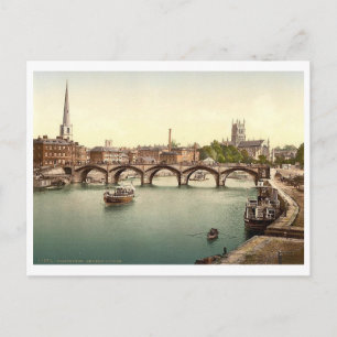 Cartão Postal Severn Bridge, Worcester, England Vintage