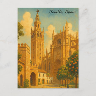 Cartão Postal Sevilha Espanha Andaluzia Viagem Vintage