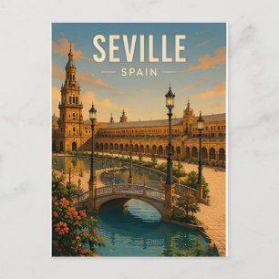 Cartão Postal Sevilha Espanha Capital Andaluzia Flamenco Viagem 