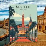 Cartão Postal Sevilha, Espanha Catedral de Arte Viagens vintage<br><div class="desc">Experimente a cultura vibrante e a rica história de Sevilha, Espanha, com este cartão postal vintage com a sua espantosa arquitetura, praças vivas e uma vida de rua colorida. Lar da icônica Torre Giralda, a majestosa Catedral de Sevilha, e do belo Palácio Alcázar, Sevilha é uma cidade que encanta os...</div>