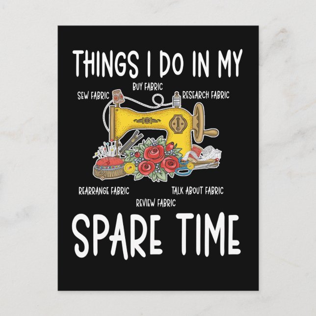 Cartão Postal Sewing Humor Funny Quilting Quote (Frente)