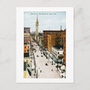 Cartão Postal Sexta Rua de Glenarm Street, Denver, Colo