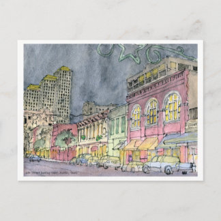 Cartão Postal Sexta Rua olhando para oeste, Austin, Texas