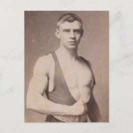 Cartão Postal Sexy Vintage Mache Weightlifter