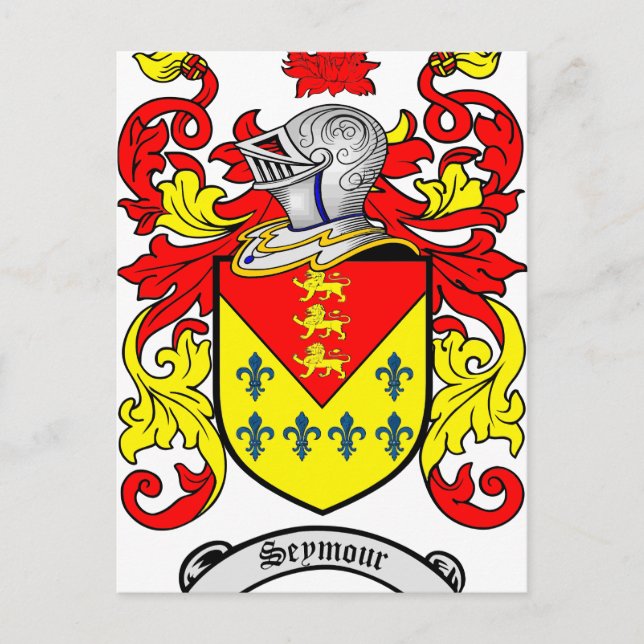 Cartão Postal seymour casaco de armas (Frente)