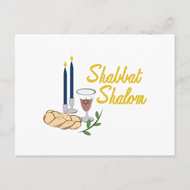 Cartão Postal Shabbat Shalom (Frente)