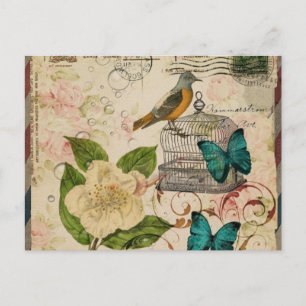 Cartão Postal shabby elegance botanch french provinciana