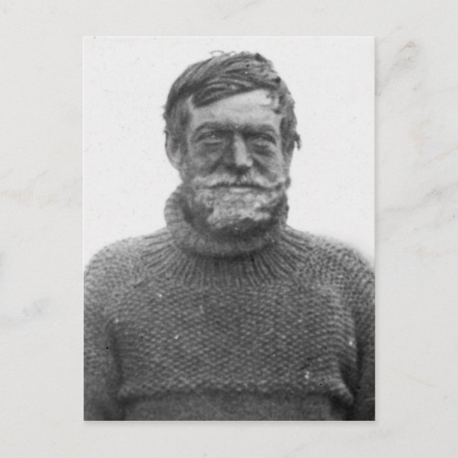 Cartão Postal Shackletonin Antártico Imagem Nimrod e citação (Frente)