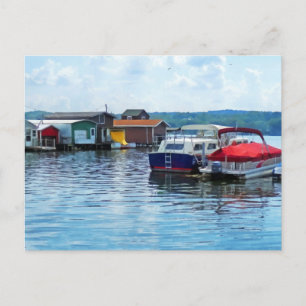 Cartão Postal Shacks de Pesca Canandaigua