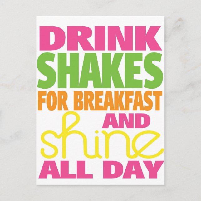 Cartão Postal Shake e Shine (Frente)