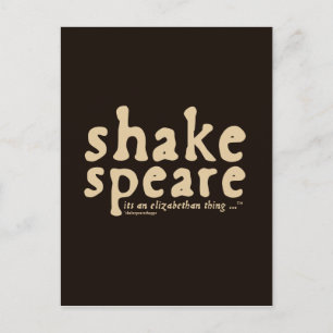 Cartão Postal Shakespeare - é uma coisa Elizabetã