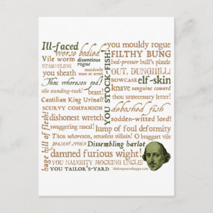Cartão Postal Shakespeare Insults Collection