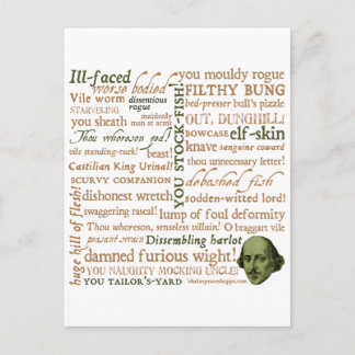 Cartão Postal Shakespeare Insults Collection