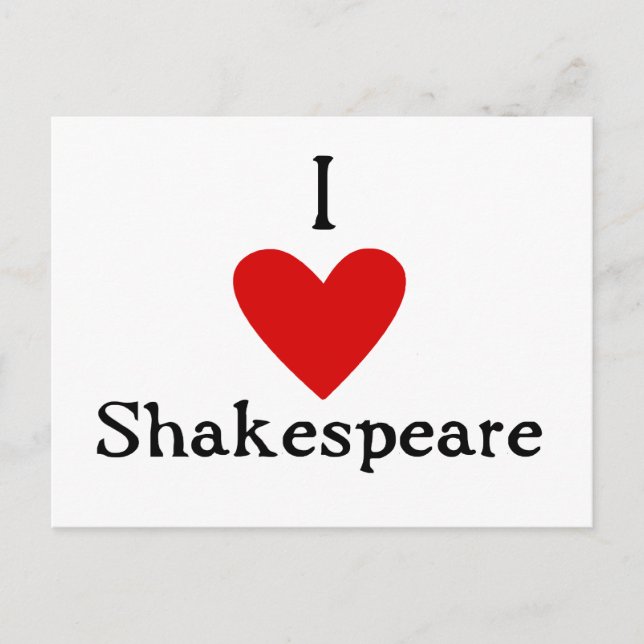 Cartão Postal Shakespeare Love (Frente)