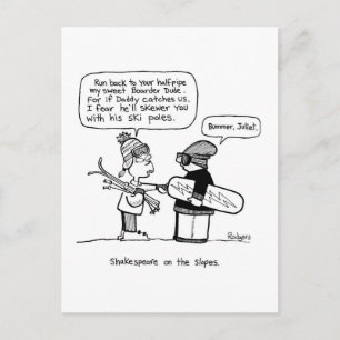 Cartão Postal shakespeare nas inclinações