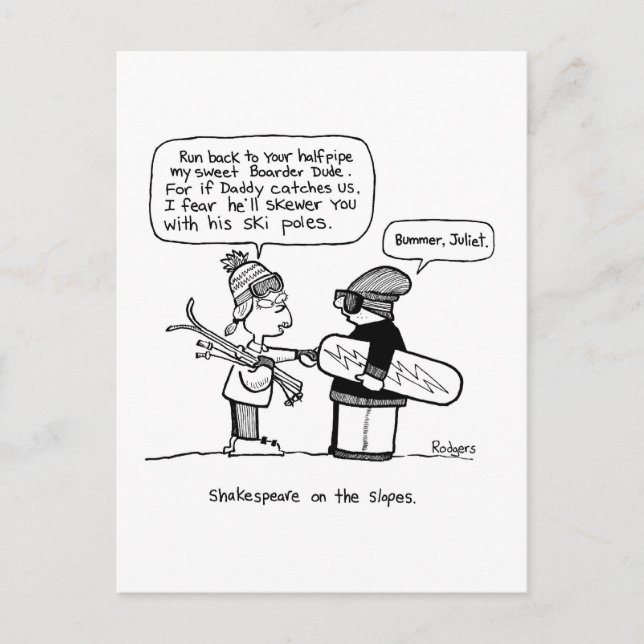 Cartão Postal shakespeare nas inclinações (Frente)