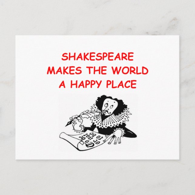 Cartão Postal shakespeare willian (Frente)