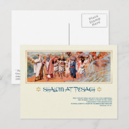 Cartão Postal Shalom no Pesach.Passover de arte
